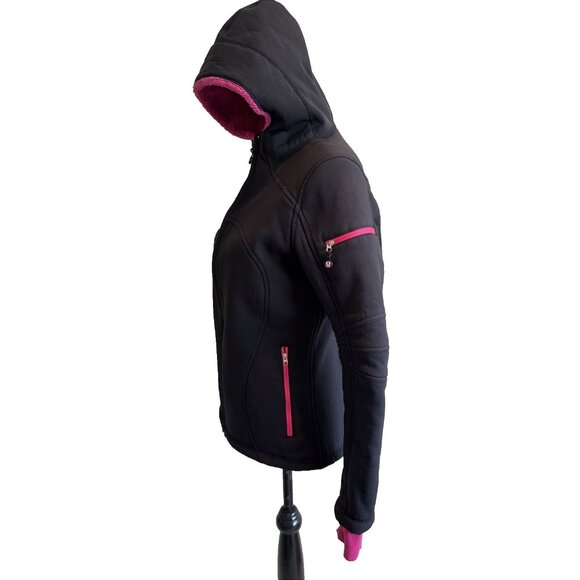 lululemon polartec black & hot pink fleece lined jacket size 6 running dance - Picture 4 of 14